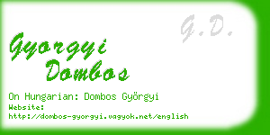 gyorgyi dombos business card